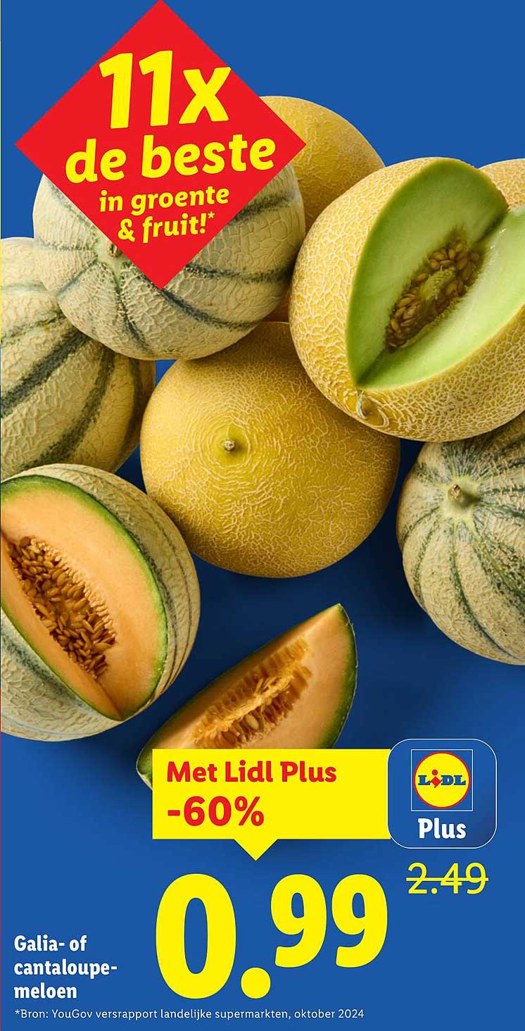Galia- of cantaloupemelonen