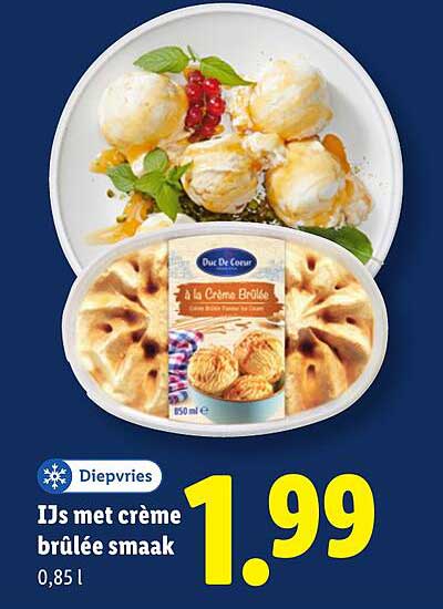 IJ's met crème brûlée smaak