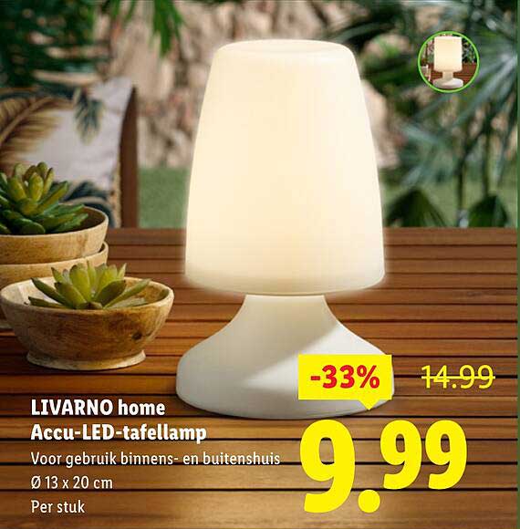 LIVARNO home Accu-LED-tafellamp