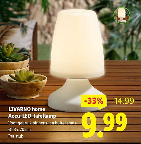 LIVARNO home Accu-LED-tafellamp