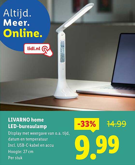 LIVARNO home LED-bureaulamp