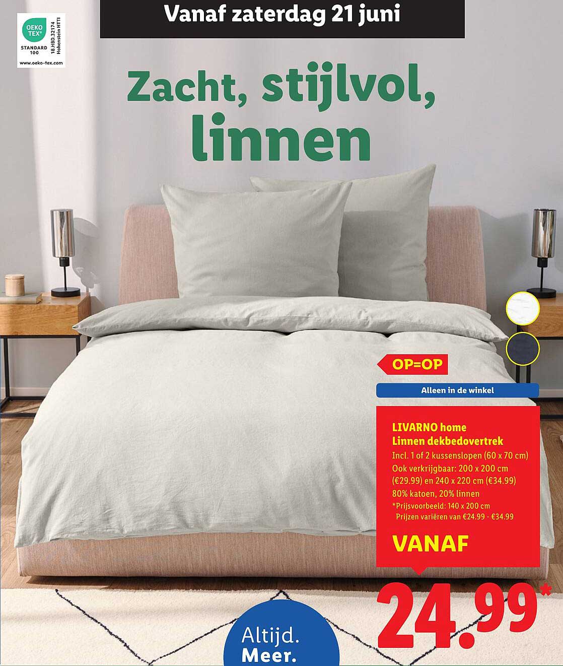 LIVARNO home Linnen dekbedovertrek