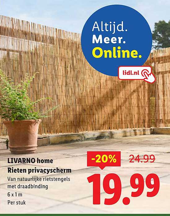 LIVARNO home Rieten privacyscherm