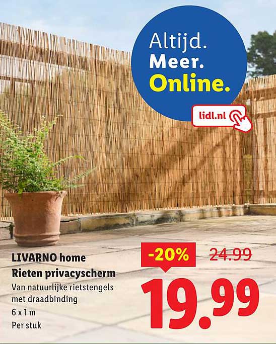 LIVARNO home Rieten privacyscherm