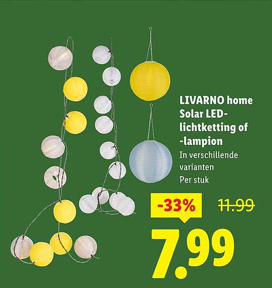 LIVARNO home Solar LED-lichtketting of -lampion