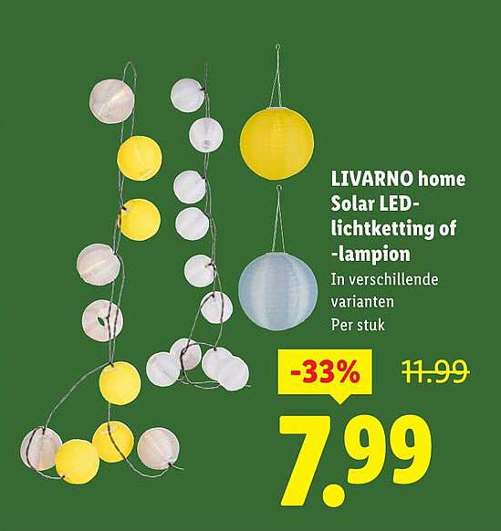 LIVARNO home Solar LED-lichtketting of -lampion
