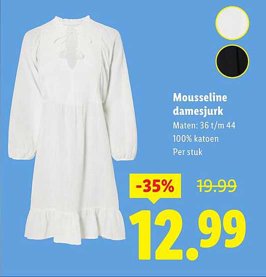 Mousseline damesjurk