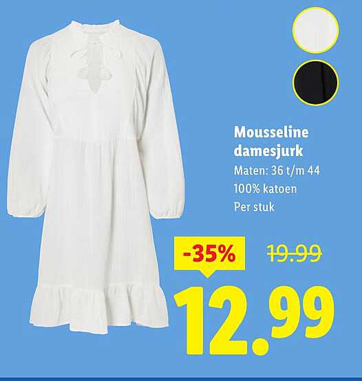 Mousseline damesjurk