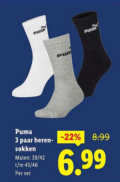 Puma 3 paar herensokken
