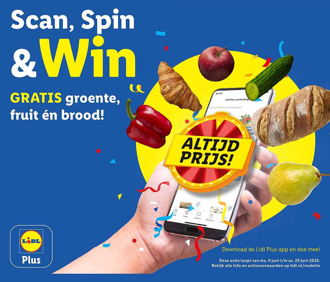 Scan, Spin & Win - GRATIS groente, fruit én brood!