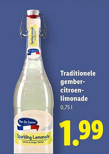 Traditionele gember-citroen-limonade