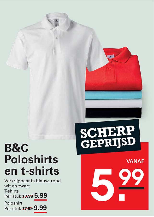 B&C Poloshirts en t-shirts