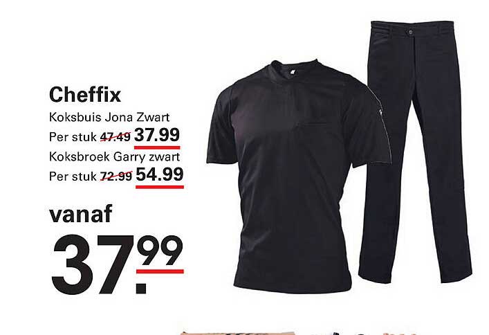 Cheffix Koksbuis Jona Zwart en Koksbroek Garry Zwart