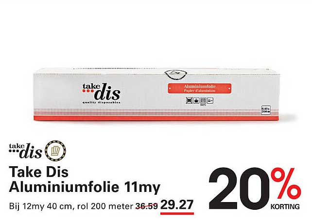 Take Dis Aluminiumfolie 11my
