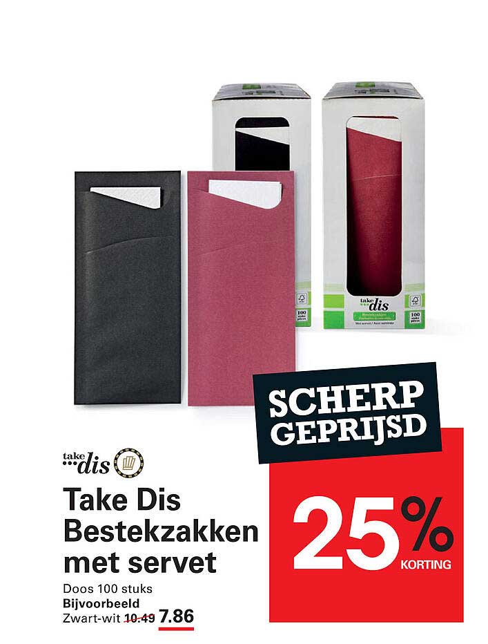 Take Dis Bestekzakken met servet
