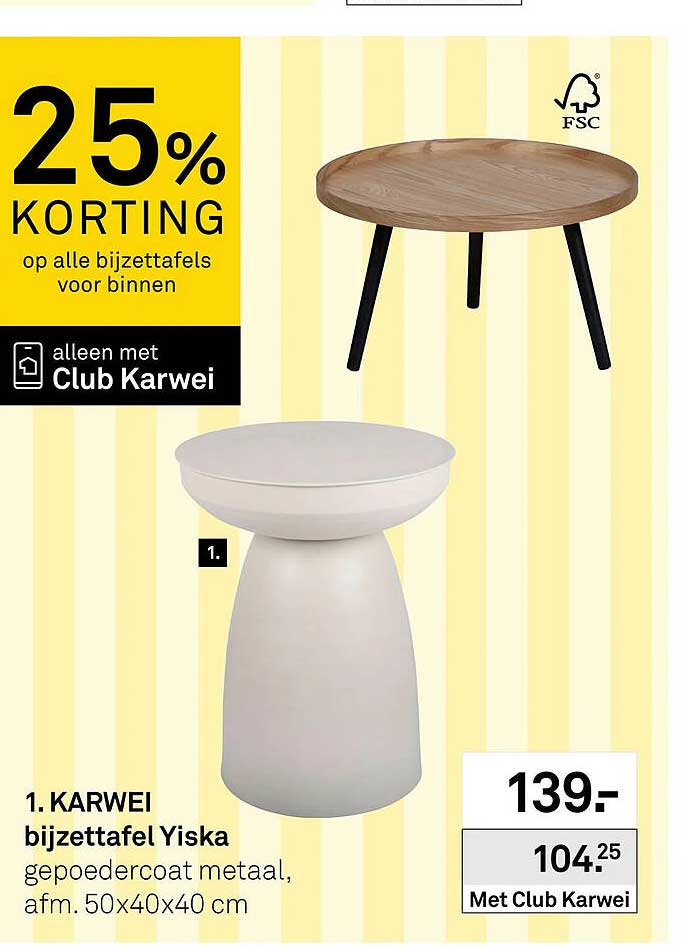 1. KARWEI bijzettafel Yiska
