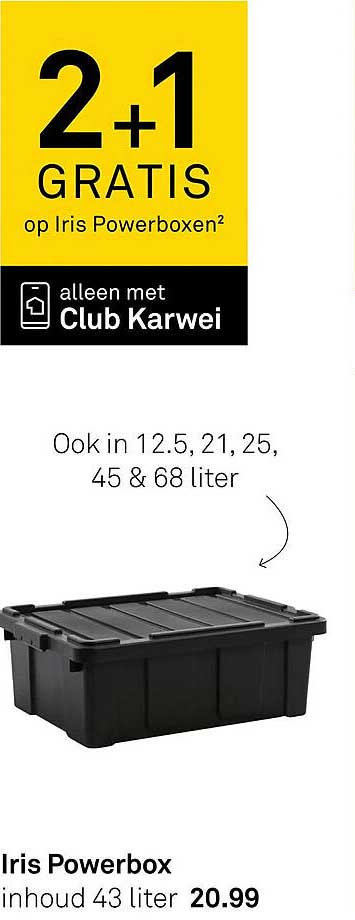 2+1 GRATIS op Iris Powerboxen
