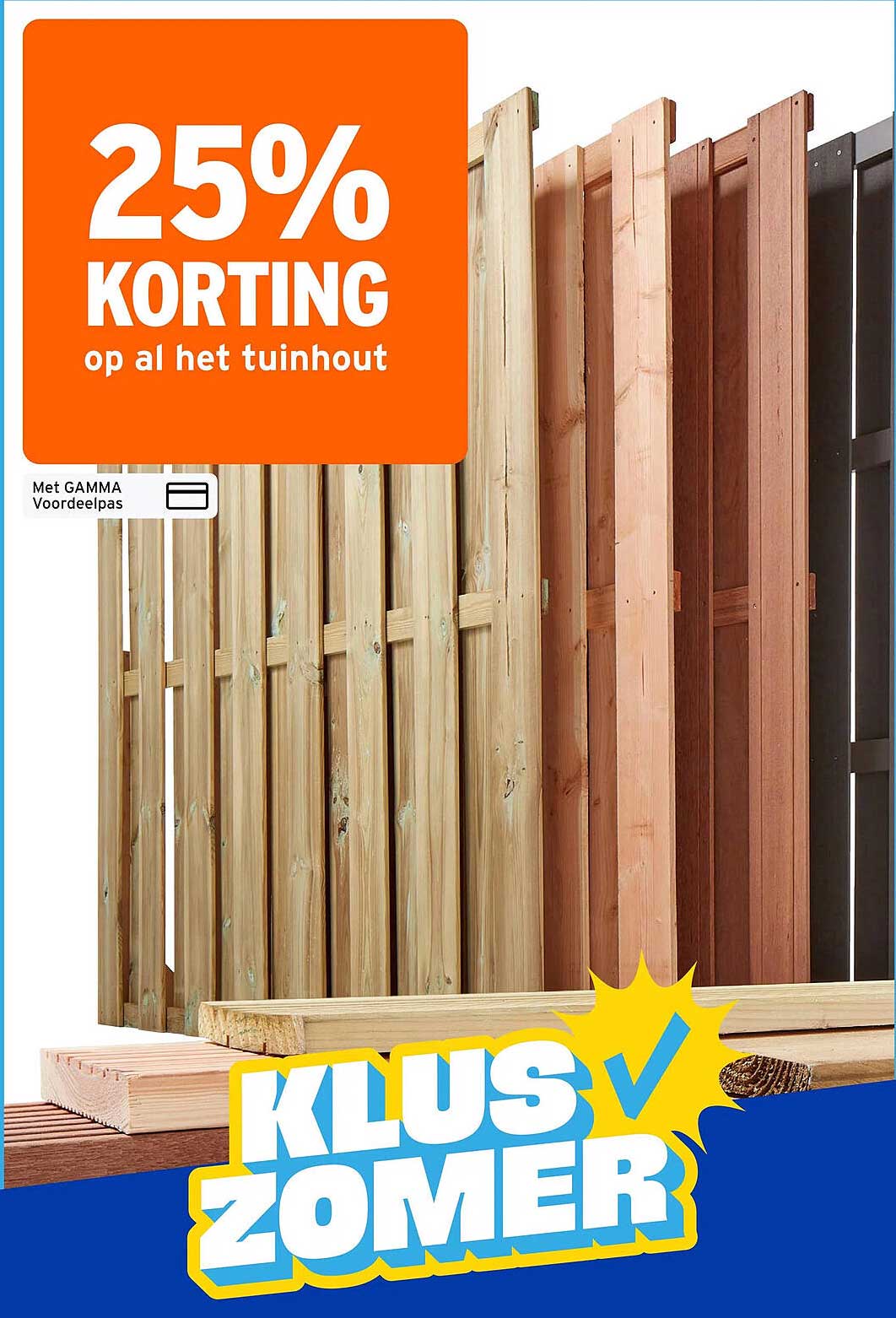 25% korting op al het tuinhout