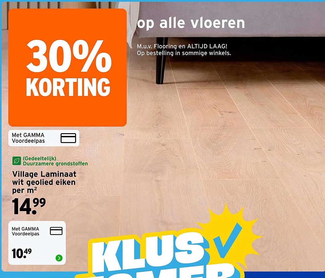 30% KORTING op alle vloeren