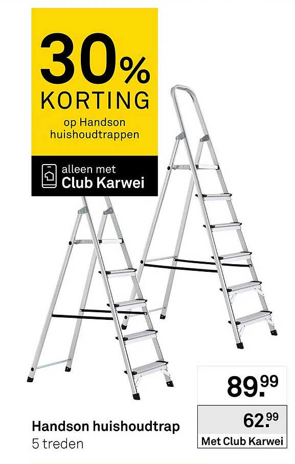 30% korting op Handson huishoudtrappen alleen met Club Karwei