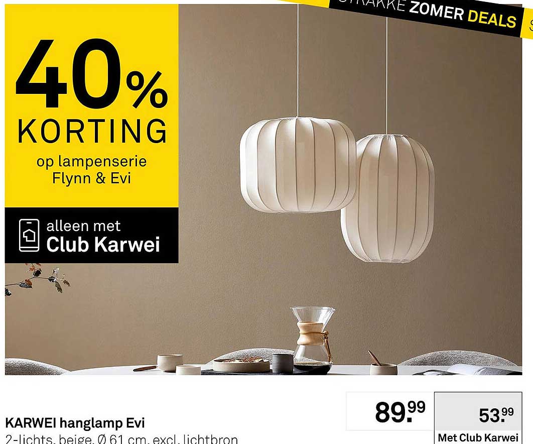 40% KORTING op lampenserie Flynn & Evi