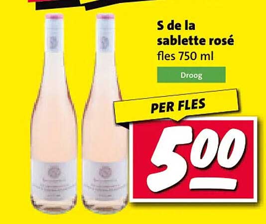 5 de la sablette rosé fles 750 ml