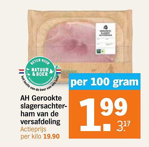 AH Gerookte slagersachterham van de versafdeling