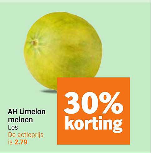 AH Limelon meloen 30% korting