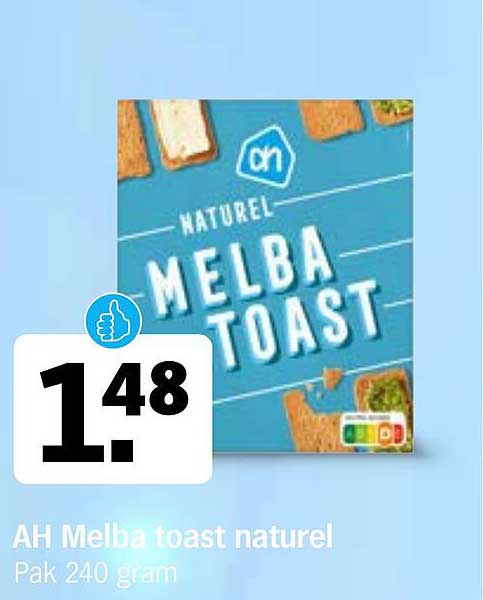 AH Melba toast naturel