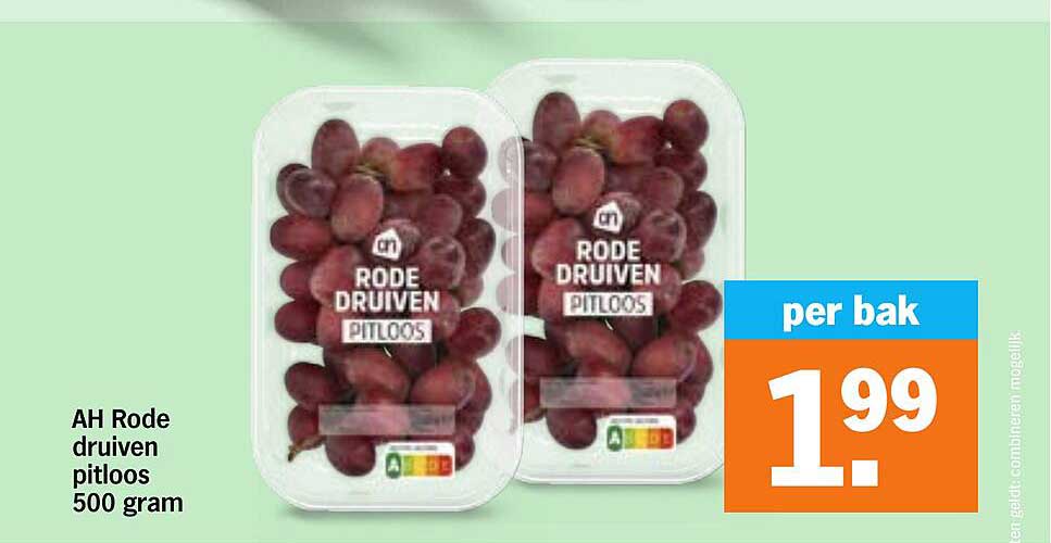 AH Rode druiven pitloos 500 gram