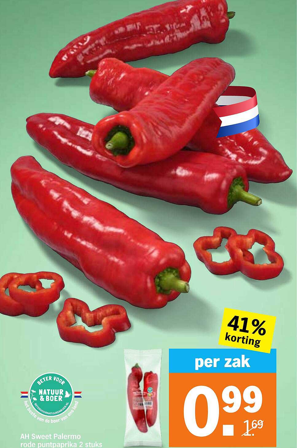 AH Sweet Palermo rode puntpaprika 2 stuks
