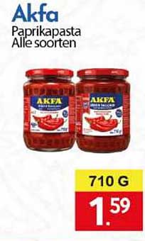 Akfa Paprikapasta Alle soorten