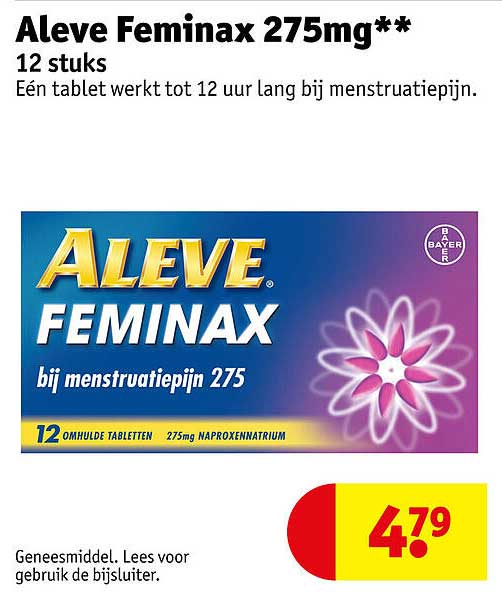 Aleve Feminax 275mg** 12 stuks