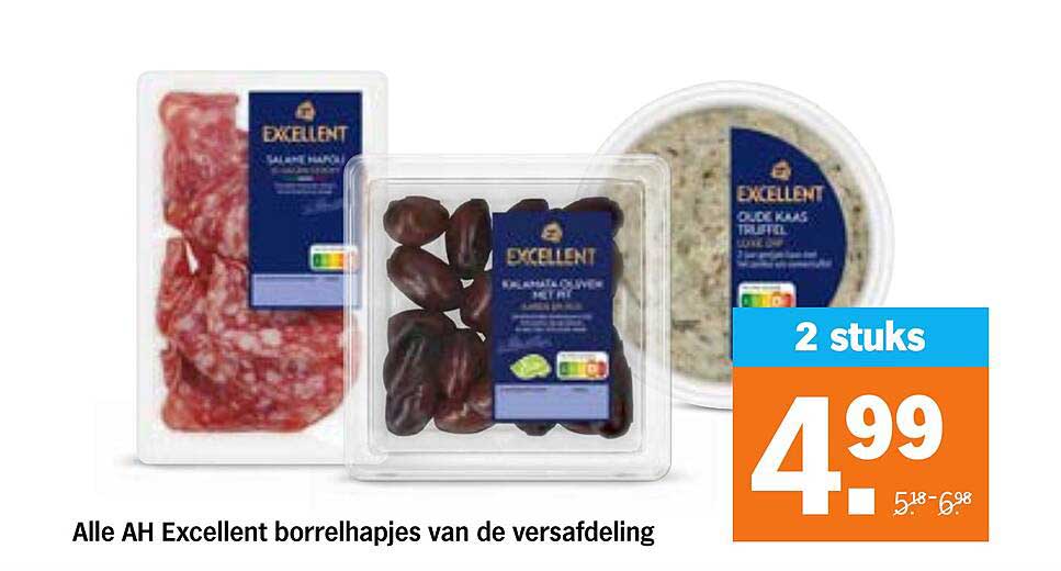Alle AH Excellent borrelhapjes van de versafdeling 2 stuks