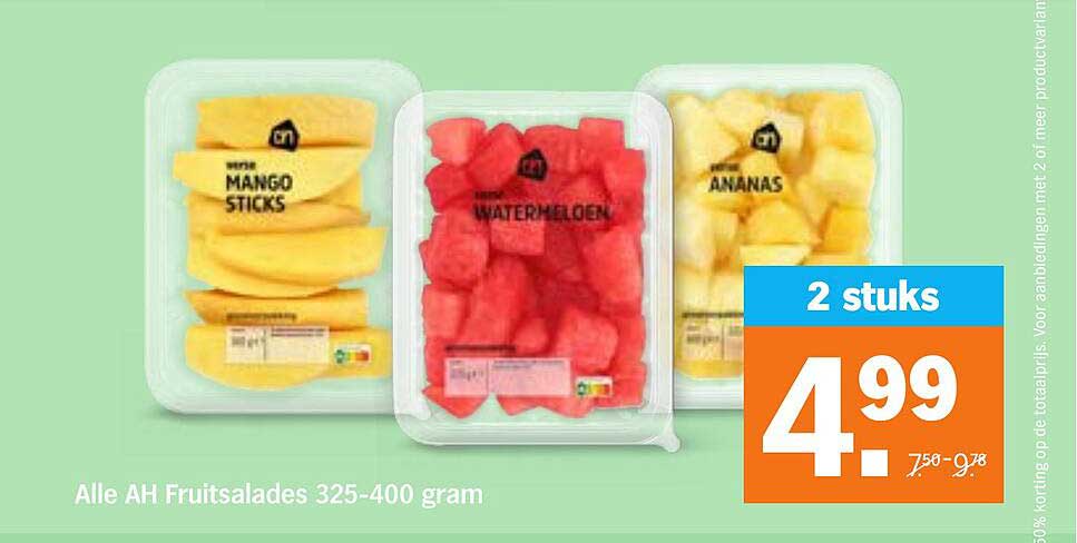 Alle AH Fruitsalades 325-400 gram