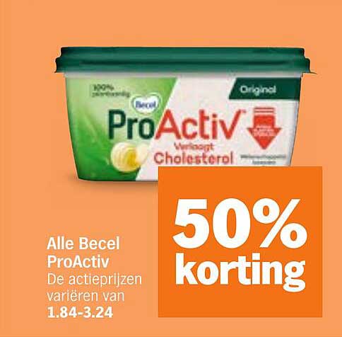 Alle Becel ProActiv 50% korting