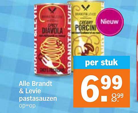 Alle Brandt & Levie pastasauzen op=op