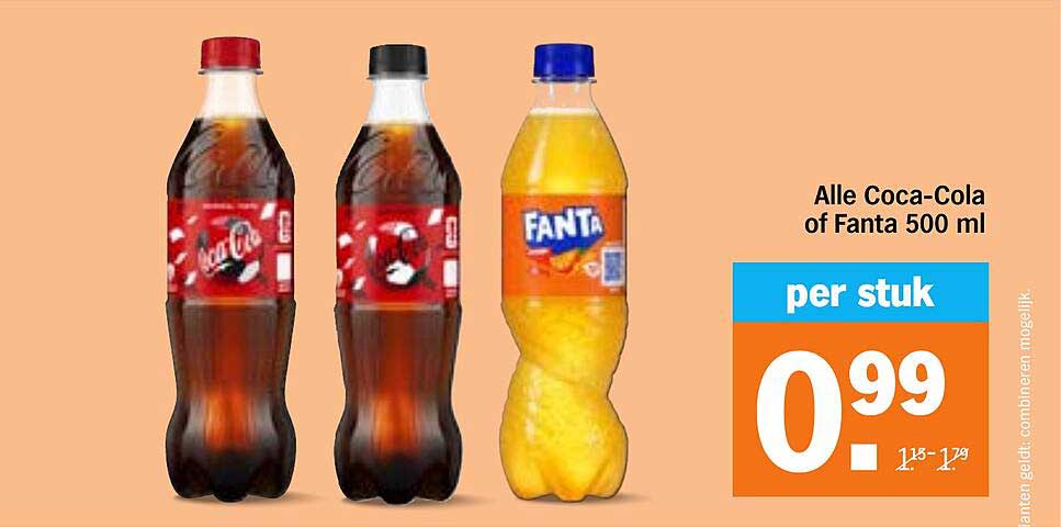 Alle Coca-Cola of Fanta 500 ml