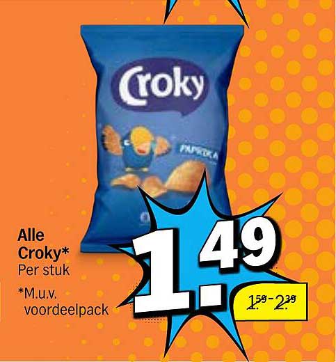 Alle Croky* Per stuk *M.u.v. voordeelpack