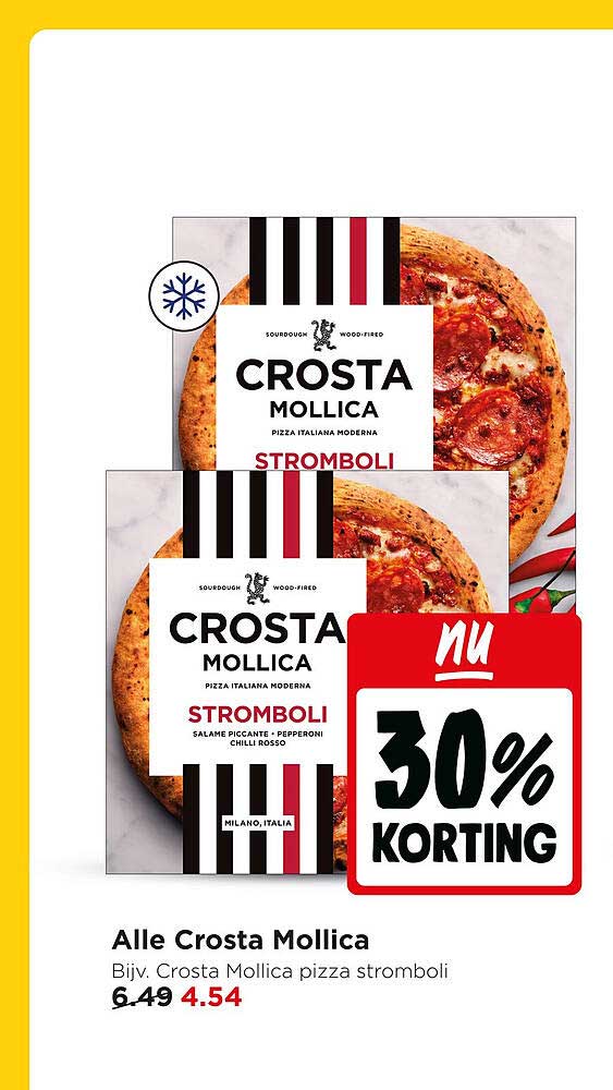 Alle Crosta Mollica Biijv. Crosta Mollica pizza stromboli nu 30% korting