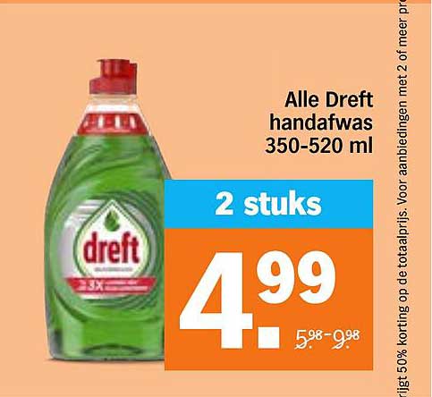 Alle Dreft handafwas 350-520 ml 2 stuks