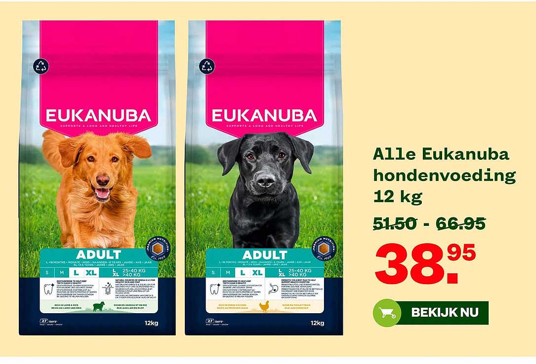 Alle Eukanuba hondenvoeding 12 kg
