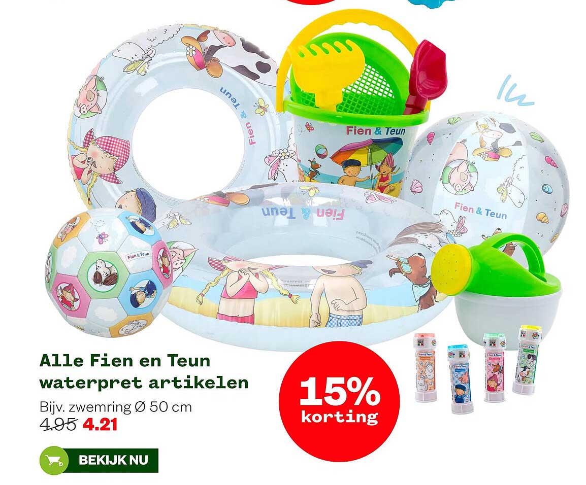 Alle Fien en Teun waterpret artikelen