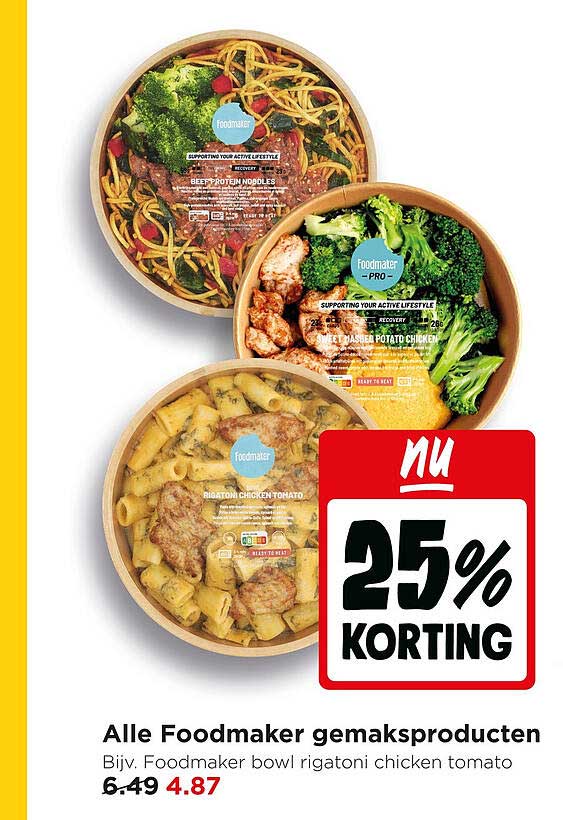 Alle Foodmaker gemaksproducten - 25% korting