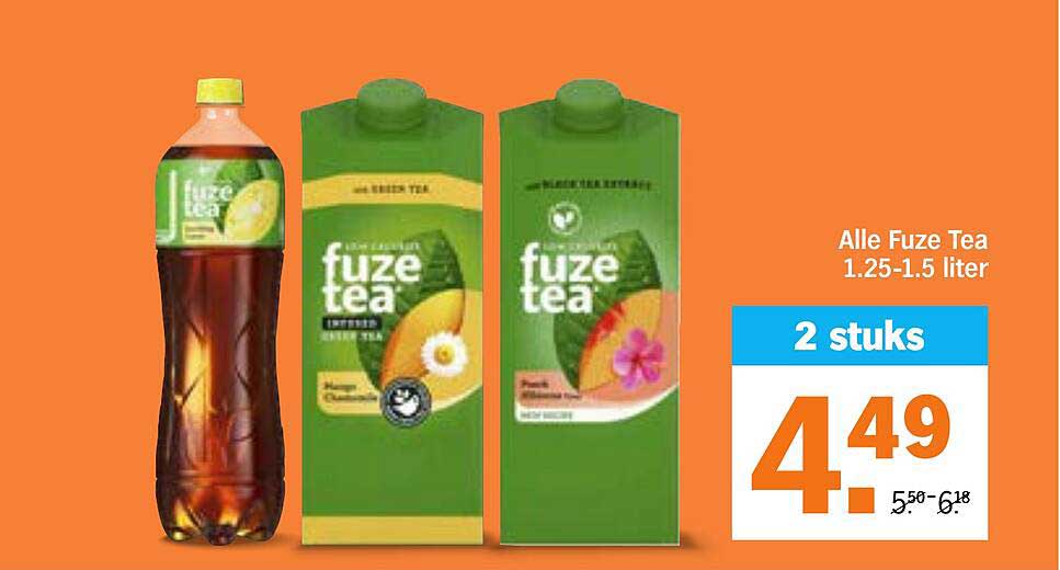 Alle Fuze Tea 1.25-1.5 liter 2 stuks