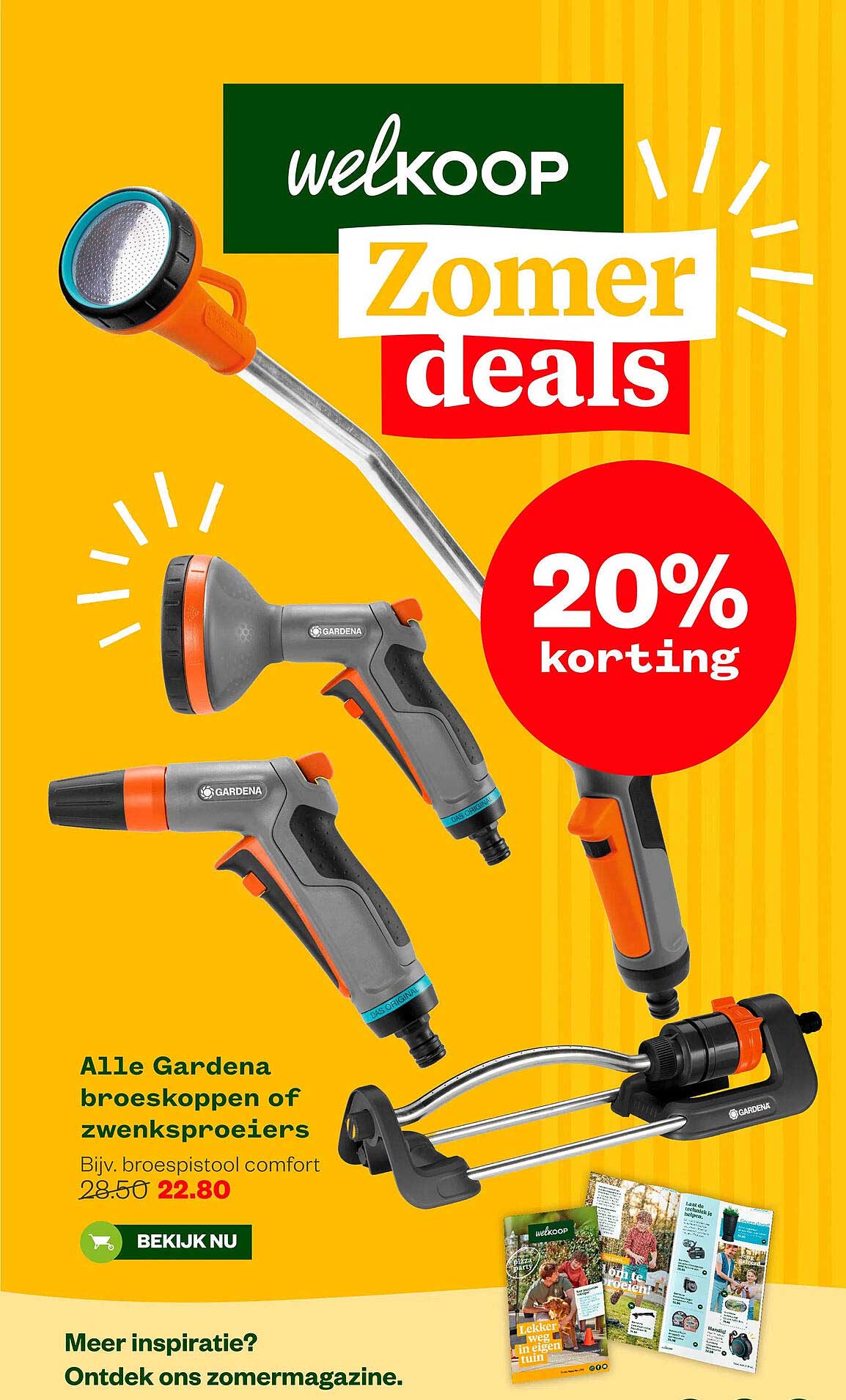 Alle Gardena broeskoppen of zwenksproeiers - 20% korting