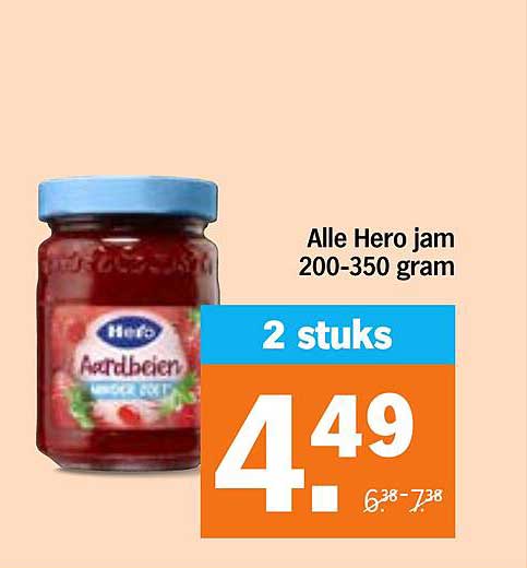 Alle Hero jam 200-350 gram 2 stuks