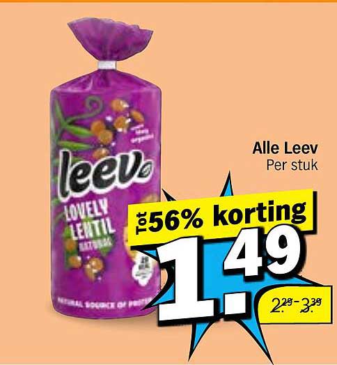 Alle Leev Per stuk tot 56% korting