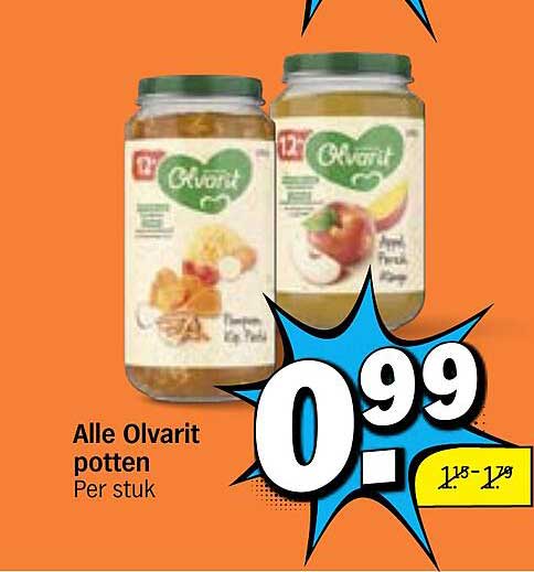 Alle Olvarit potten Per stuk