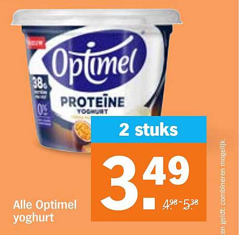 Alle Optimel yoghurt 2 stuks